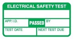 Customark Limited Electrical Safety Test Labels 38mm x 19mm - 480 Passed + 48 Free Fail Labels (P/NO. 7828396PAP)