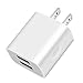 USB Wall Charger 2.1A Dual USB Charger Adapter Quick Charger for iPhone X 8/7/6 Plus SE/5S/4S,iPad, iPod, Samsung Galaxy S7/S6/S5 Edge, LG, HTC, Huawei, Moto, Kindle and More (White)