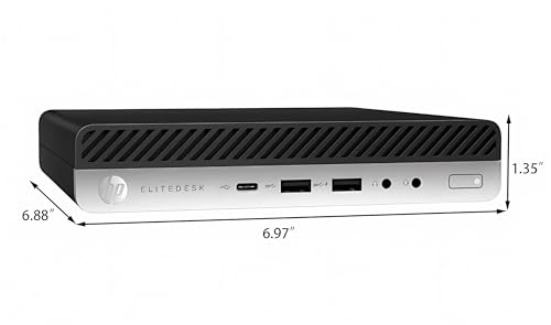 HP EliteDesk 800 G3 Mini Desktop PC, Intel Core i5-7500, 8GB RAM, 256GB SSD, US QWERTY WiFi Keyboard, Bluetooth, Windows 11 Pro (Refurbished)