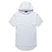 OLRIK Mens Hipster Hip Hop Pullover Ripped Short Sleeve Hoodie T Shirt Over Size