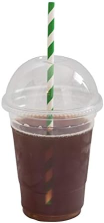 HARVEST PACK 16 oz Clear Plastic Cups with Cross Hole Dome Lids [1000 SETS]