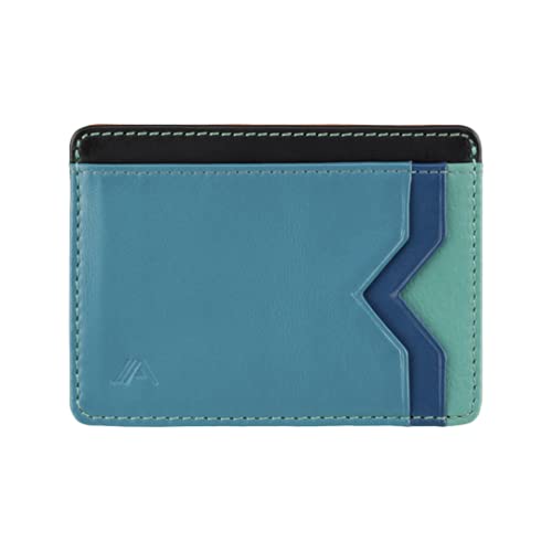 A-SLIM RFID Card Holder - Photo Window/ID Holder Wallet - Minimalist Leather Card Wallet with Front Pocket | Kumo