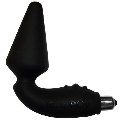 Butt-Boy Prostate Pounding Vibe - Silicone, Black image
