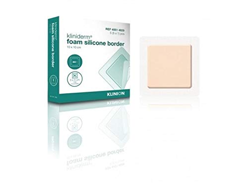 KLINIDERM Foam Silicon Border Dressing 10 X 10CM - 4051 4829-10 X 10 CM