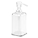 mDesign Modern Plastic Refillable Liquid Soap Dispenser Pump Bottle for Bathroom Vanity Countertop, Kitchen Sink - Holds Hand Soap, Dish Soap, Hand Sanitizer, Essential Oils - 2 Pack - Clear