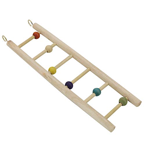 image for YINGGE Wooden Bird Ladder Toy, Parrot Climbing Hanging Ladders Perches