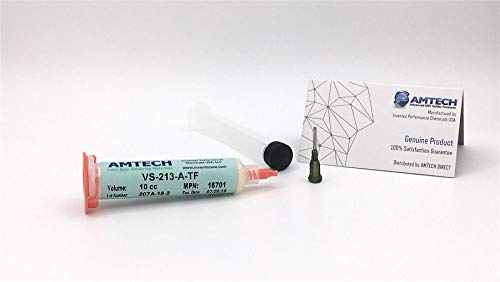 AMTECH VS-213-A-TF no-clean tacky solder flux (ROL0) 10cc kit USA 16701K