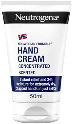Formula Norvegese Crema Mani Concentrata Profumata, Crema mani riparatrice con Glicerina e Vitamina E, Crema mani secche e screpolate profumata per sollievo e idratazione 24h, 50 ml