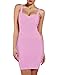 UONBOX Women's Rayon Cute Sleeveless Bodycon Bandage Strap Dress (L, Pink)