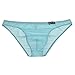 Napoo Men's Underwear Bikini Briefs See Through Boxer Briefs Bulge Pouch Hot Shorts Mens G-String Underpants(Blue,L)