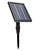 MicroSolar - Natural White (NOT Bluish) - Lithium Battery - Separate Solar Panels (Set of 2) – 4x12LED Spotlights with 4x16 Feet Cables - Automatically Lighting from Dusk to Dawn Under Good Sunshine