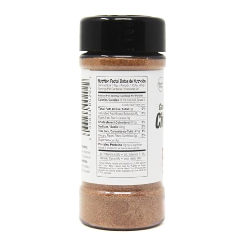 BADIA CINNAMON SUGAR, 3.5 OZ – SWEET BLEND OF CANE SUGAR AND GROUND CINNAMON, ALL PURPOSE TOPPING FOR BAKING, COFFEE, DESSERTS, GLUTEN FREE