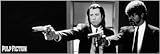 (21x62) Pulp Fiction Movie Pointing Guns, Door Poster Print