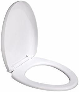 Luxury Toilet Seat White V Shape Oval Heavy Duty Slow Soft Close Bathroom