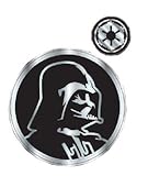 Darth Vader Head Mask with Badge Lucasfilm LTD Star Wars Disney Auto Car Truck SUV Vehicle Garage Home Office Wall Decal Sticker - 2pc Classic Emblemz