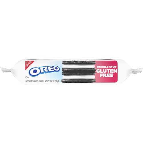 OREO DOUBLE STUF GLUTEN FREE CHOCOLATE SANDWICH COOKIES, GLUTEN FREE COOKIES, 12.47 OZ PACKS