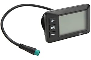 SPYMINNPOO Electric Display, 36V 48V GD01 Speedometer LCD Display Meter with 5 Pin Plug Suitable for 22.2mm Handlebar Riding