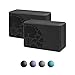 Gaiam Essentials Yoga Block (Set of 2) - Supportive Foam Blocks - Soft Non-Slip Surface for Yoga, Pilates, Meditation - Easy-Grip Beveled Edges - Helps with Alignment and Motion - Black, Premium