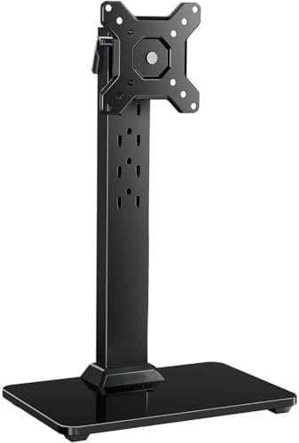 thumbnail image 2 of Adjustable Desk Monitor Single Monitor Desk Stand Free-Standing Desk Mount Arm Riser For 13 Inch To 32 Inch Screen Freestanding Vesa Mount Base Adjustable Height Tilt Swivel Rotation Black Ax05tb01 Monitor Mount 2 of 12