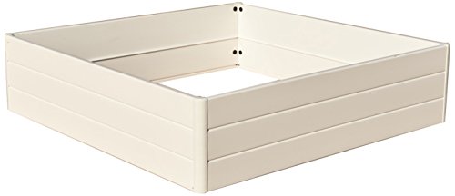 Nuvue Products 26007 Raised Garden Bed, 44.5″ x 44.5″ x 11.5″, White