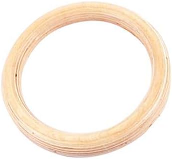 szseven Wooden Gymnastic Rings with Straps, Adjustable Fitness Rings Gymnastics Training Ring 28MM 32MM(Lifting Rope is Not Included)