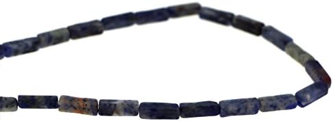 4x13mm blue sodalite rectangle gemstone bead GRB02