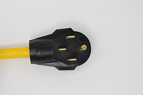 OMWAH 50 AMP Male To 30 AMP Female Adapter RV Cord 12" (1 FT)