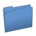 File Folder - Letter Size - 1/3 Top Tab with Assorted Positions - Blue - Box of 100