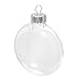 youseexmas Clear Glass Disc Ornament Flat Ball 80 mm(3.15-Inch) Pack of 6