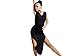 Motony Women Latin Dance Dress Latin Dance Practice Costume Adult Performance Skirt Black