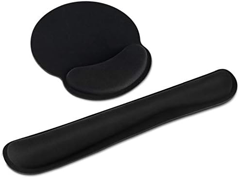 HENVREN Memory Foam Keyboard and Mouse Wrist Rest Set, Lightweight Pad Support for Easy Typing&Pain Relief, Durable&Comfortable Wrist Cushion Fit for Office,Computer and Home