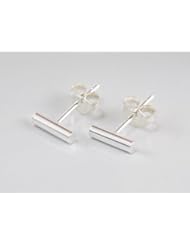 Single Detail Page Misc: 925 Sterling Silver Earring Cartilage For Women Ear stud Helix Tragus Ear Bar 5/16" (8mm Long) S16 - Thailand