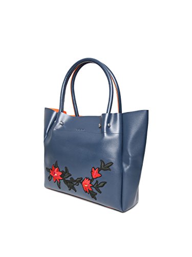 kanvas katha women's tote bag (navy blue) ()