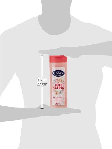Carex Fun Editions Love Hearts Shower Gel, Cleans, Cares and Protects, Bulk Buy, Pack of 6 x 500 ml, Pink, 500 ml (Pack of 6) - Image 4