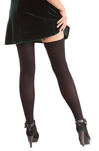 GABRIALLA H-306(O) Open Toe Thigh Highs - Compression (25-35 mmHg) (2X-Large, Black) - Thumbnail 2