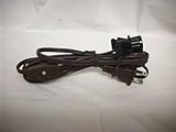 Creative Hobbies Clip-in Lamp Cord for Salt Lamps, Christmas Villages, Pumpkins & More - #708N2, 6 Foot Brown with On/off Switch