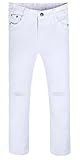 Girls Fashion Skinny Fit Jeans Distressed Ripped Hole Denim Pants White 10t