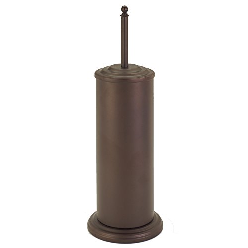 Bath Bliss Cylinder Free Standing Toilet Plunger & Holder, Water & Rust Resistant, Decorative, Bronz - //medicalbooks.filipinodoctors.org