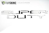 TufSkinz | Hood Letter Inserts - Fits 2017-20 Super Duty(Liquid Chrome)