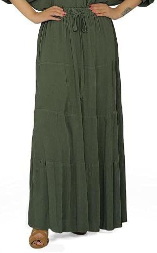 Skirt Maxi For Women, Olive Green price 