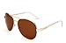 LotFancy Polarized Aviator Sunglasses for Women with Case, UV400 Protection, 61MM, Lightweight Eyewear for Driving Fishing Sports, Brown Lens, Gold Metal Frame