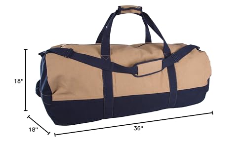 STANSPORT 2 TONE ZIPPERED DUFFEL BAG 36″ LENGTH (1240)