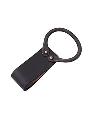 Einfacher Axtgürtelhalter aus Leder mit geschmiedetem Ring Holster Mittelalter Axt Äxte LARP Axthalter