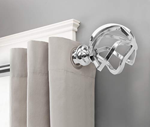 SHEFFIELD HOME, AMG, and Enchante Accessories, Twisted Cage Curtain Rod, 84 to 120-Inch, Polished Chrome