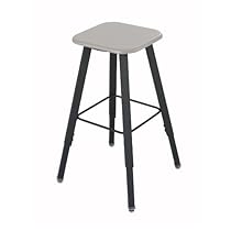 Safco Products 1205BE Alphabetter Stool for Alphabetter Stand-Up Desk (sold separately), Black Frame/Beige Seat