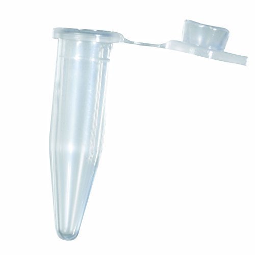 1.5ML PLASTIC CENTRIFUGE TEST TUBE VIAL C/W SNAP CAP PACK 100