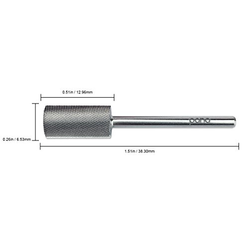 Premium Pana 3/32" Safety Nail Carbide Bit - Silver Large Barrel Head (Grit: Extra Fine - XF) for Electric Dremel Drill Machine