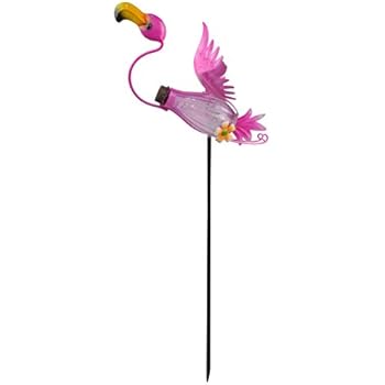 Amazon.com : Solaration 3005 Solar Glass Globe Light with Pink Flamingo