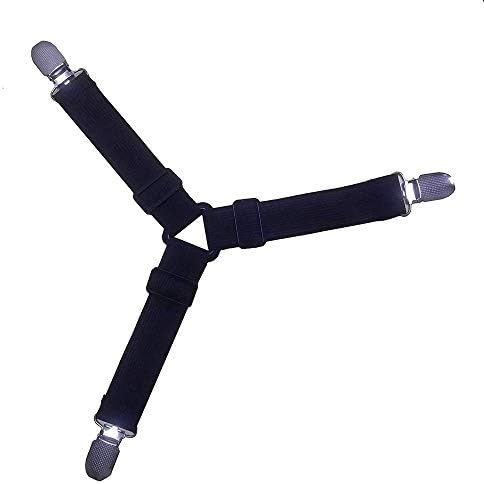 SuxHeart-EUR 4 packs fixed sheet set with straps and straps for adjustable installation