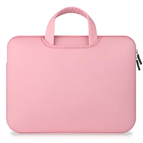 FuriGer 15.6 Inch Laptop Sleeve Case, Laptop Case Protective Bag Ultrabook Notebook Carrying Case Notebook Computer Pocket Tablet Briefcase Carrying Bag/Pouch Skin Cover for 15.6 Inch Laptop - Pink